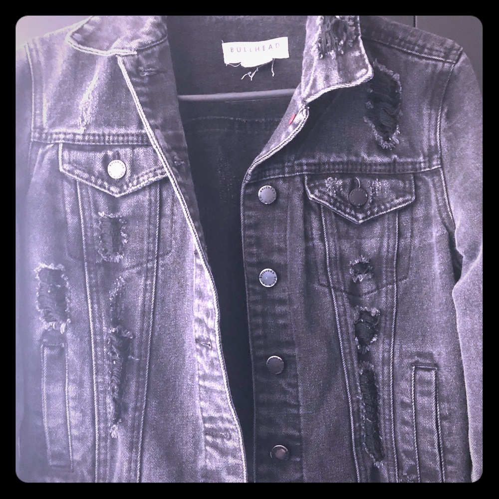 Black denim jean jacket